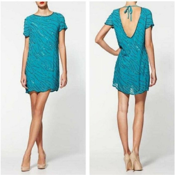 NWT Sanctuary Sequin Beaded Cocktail Dress - Picture 1 of 16